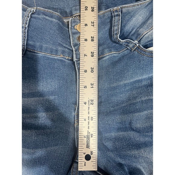 Fashion‎ Nova Women's Blue High Rise Button Fly Skinny Jeans Size 9 - Picture 7 of 7